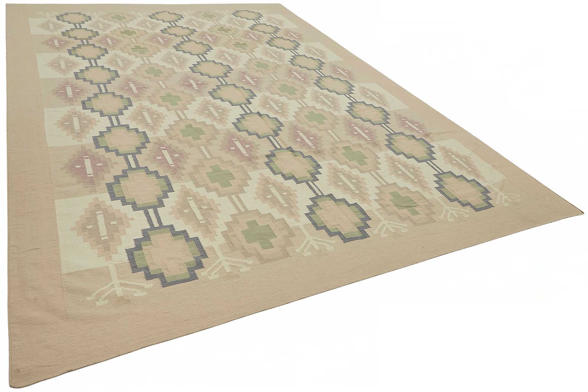 9x13 Geometric Dhurrie Kilim Rug - 48886