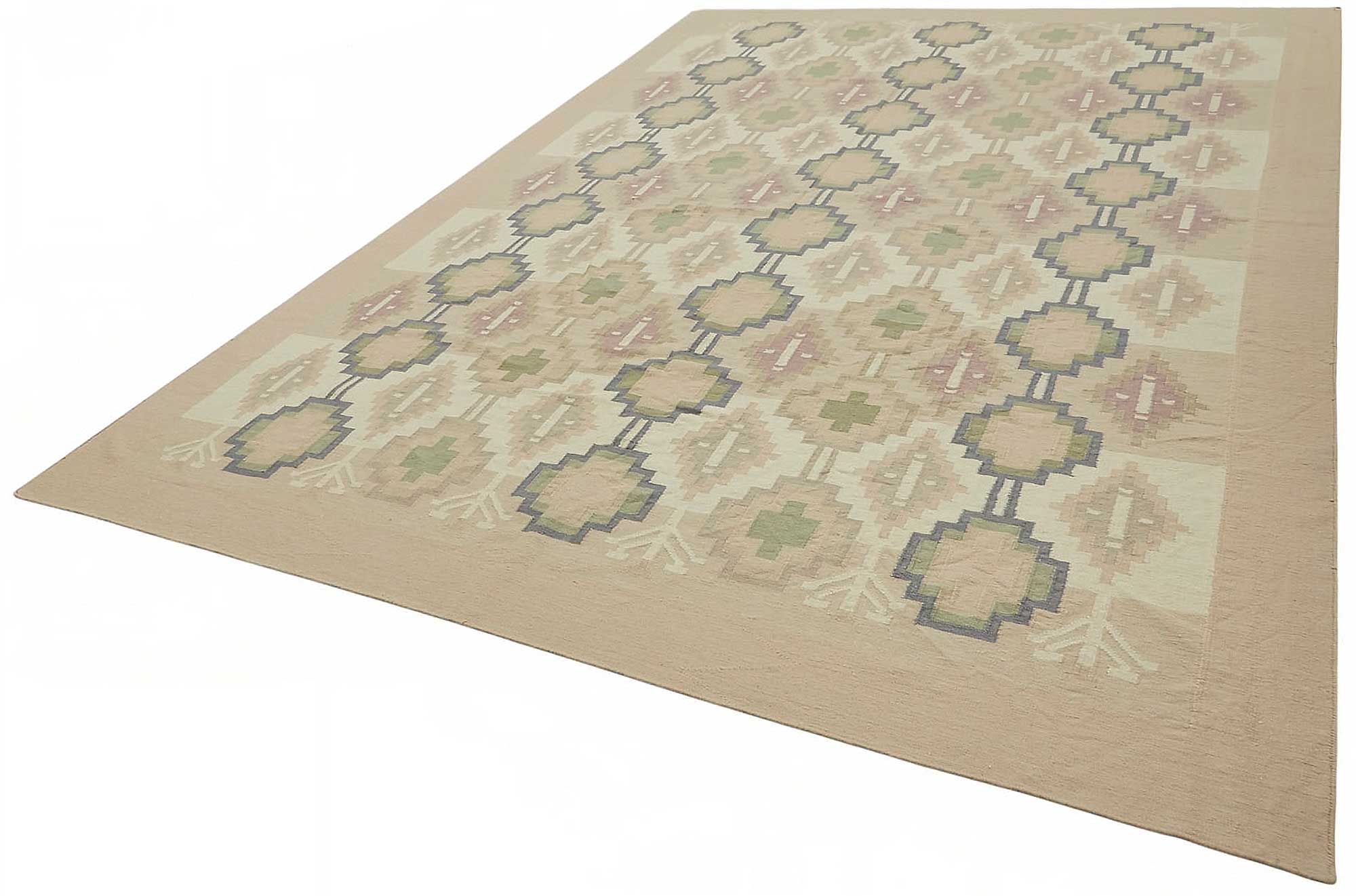 9x13 Geometric Dhurrie Kilim Rug - 48886