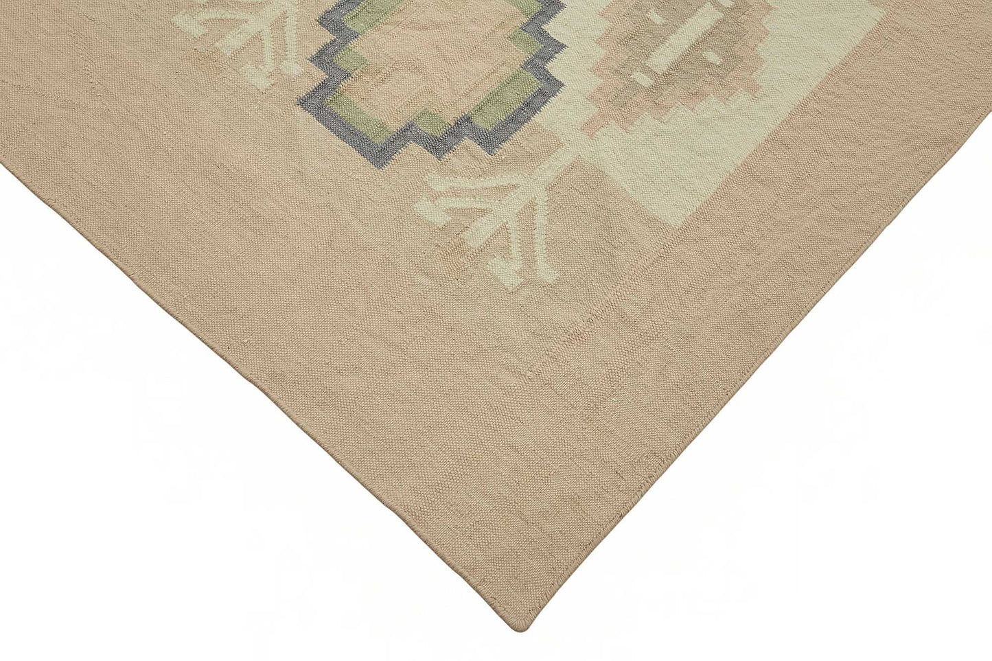 9x13 Geometric Dhurrie Kilim Rug - 48886