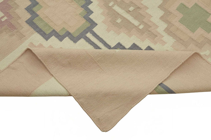 9x13 Geometric Dhurrie Kilim Rug - 48886