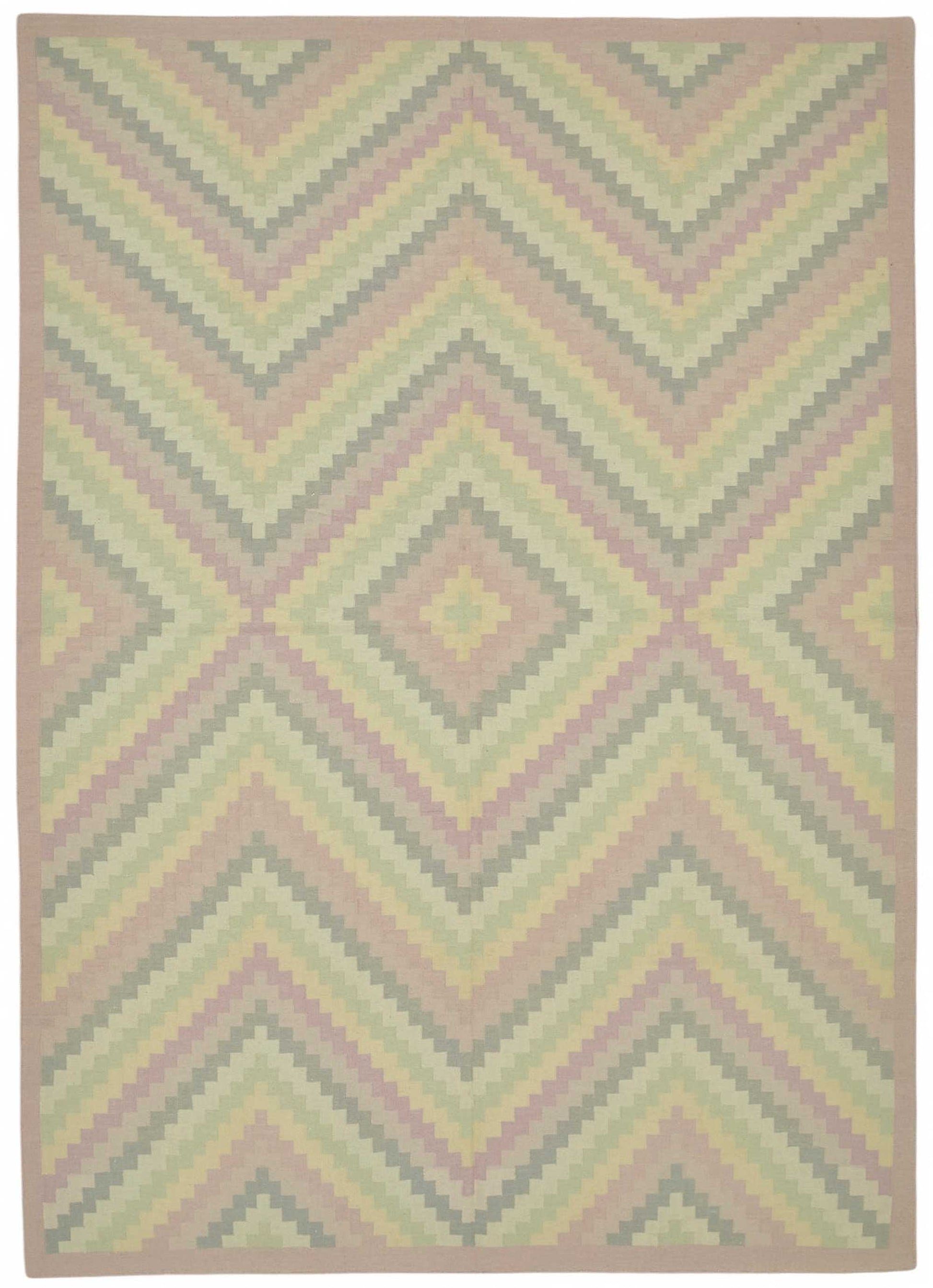 10x14 Geometric Dhurrie Kilim Rug - 48887