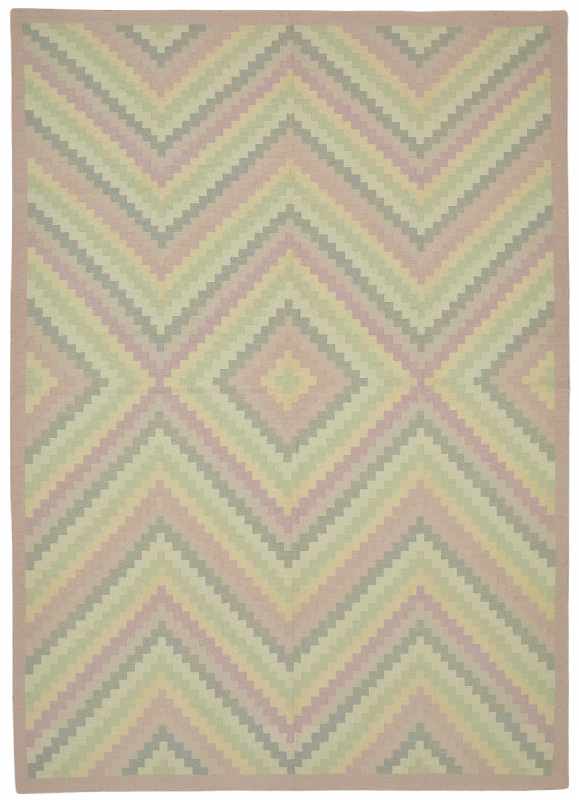 10x14 Geometric Dhurrie Kilim Rug - 48887