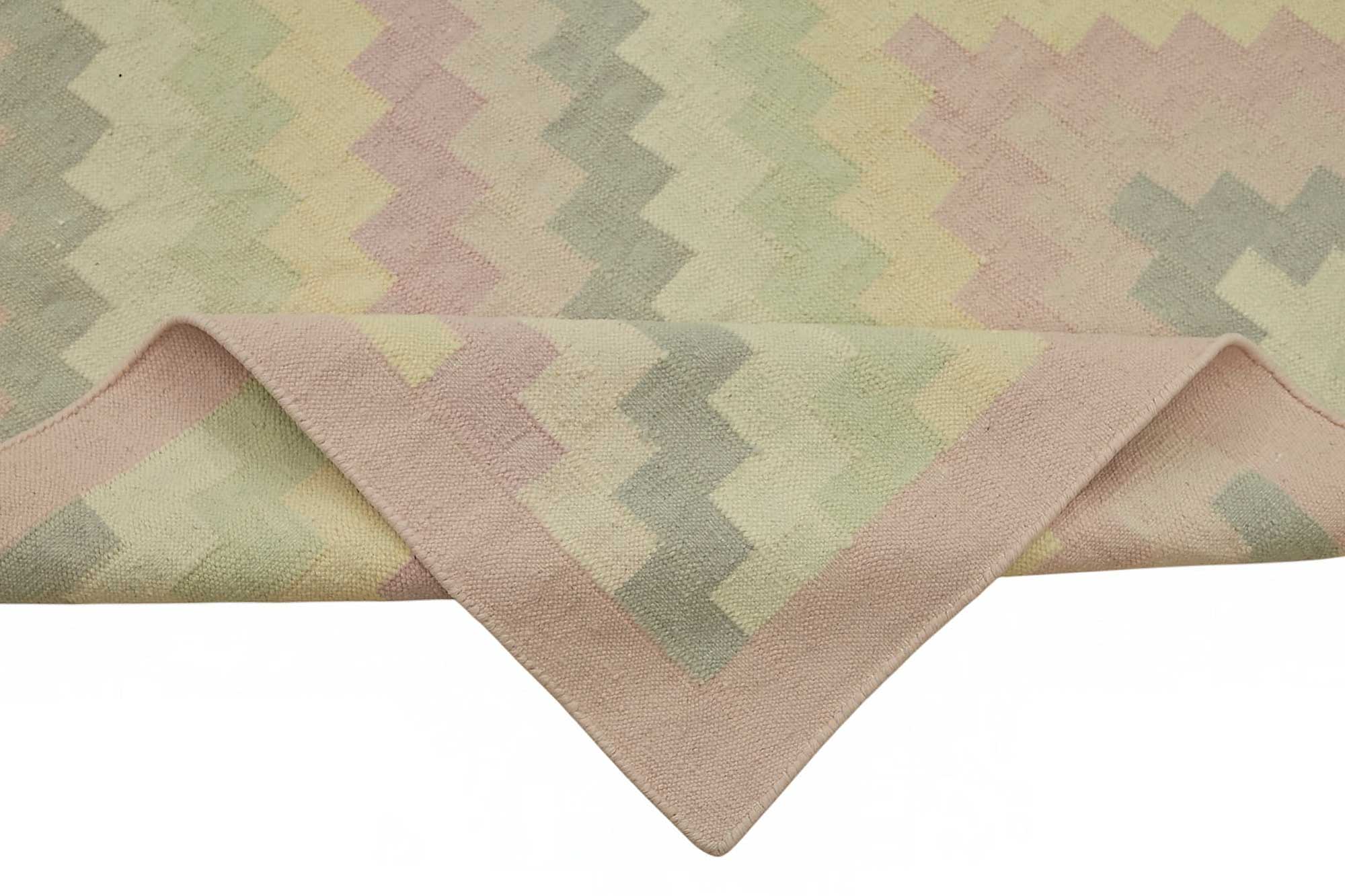 10x14 Geometric Dhurrie Kilim Rug - 48887