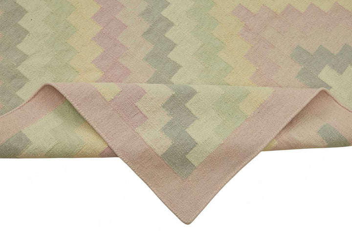 10x14 Geometric Dhurrie Kilim Rug - 48887