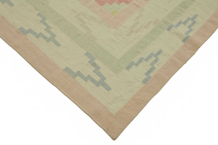 8x11 Geometric Dhurrie Kilim Rug - 48888