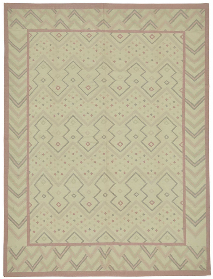 9x12 Geometric Dhurrie Kilim Rug - 48889