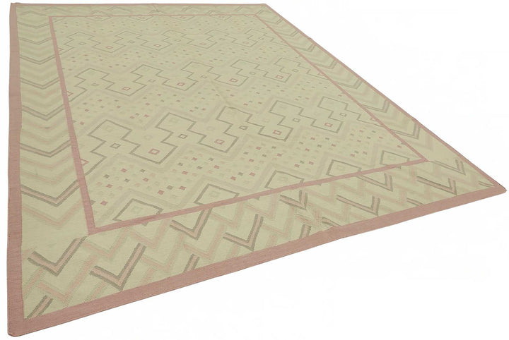 9x12 Geometric Dhurrie Kilim Rug - 48889