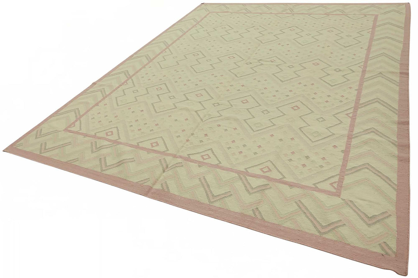 9x12 Geometric Dhurrie Kilim Rug - 48889
