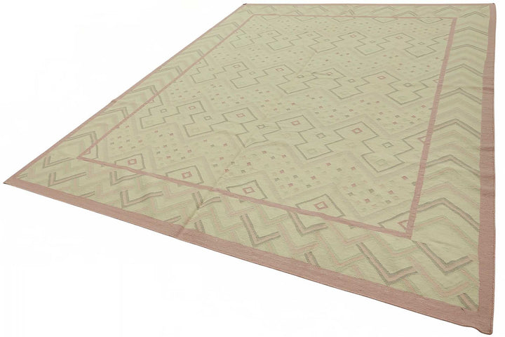 9x12 Geometric Dhurrie Kilim Rug - 48889