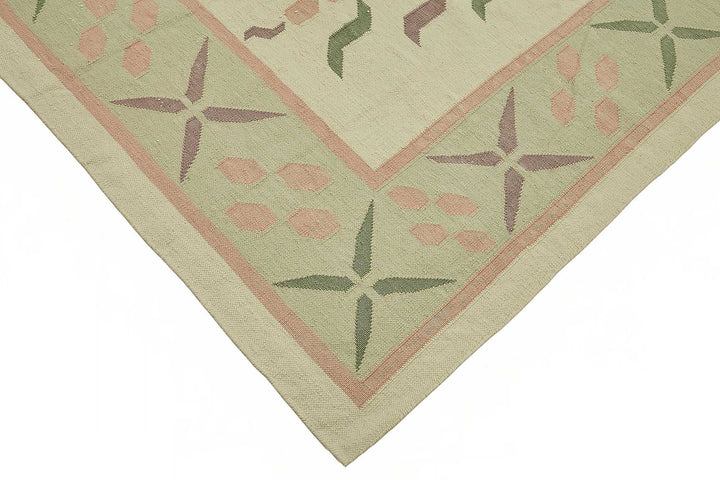 9x12 Floral Dhurrie Kilim Rug - 48890