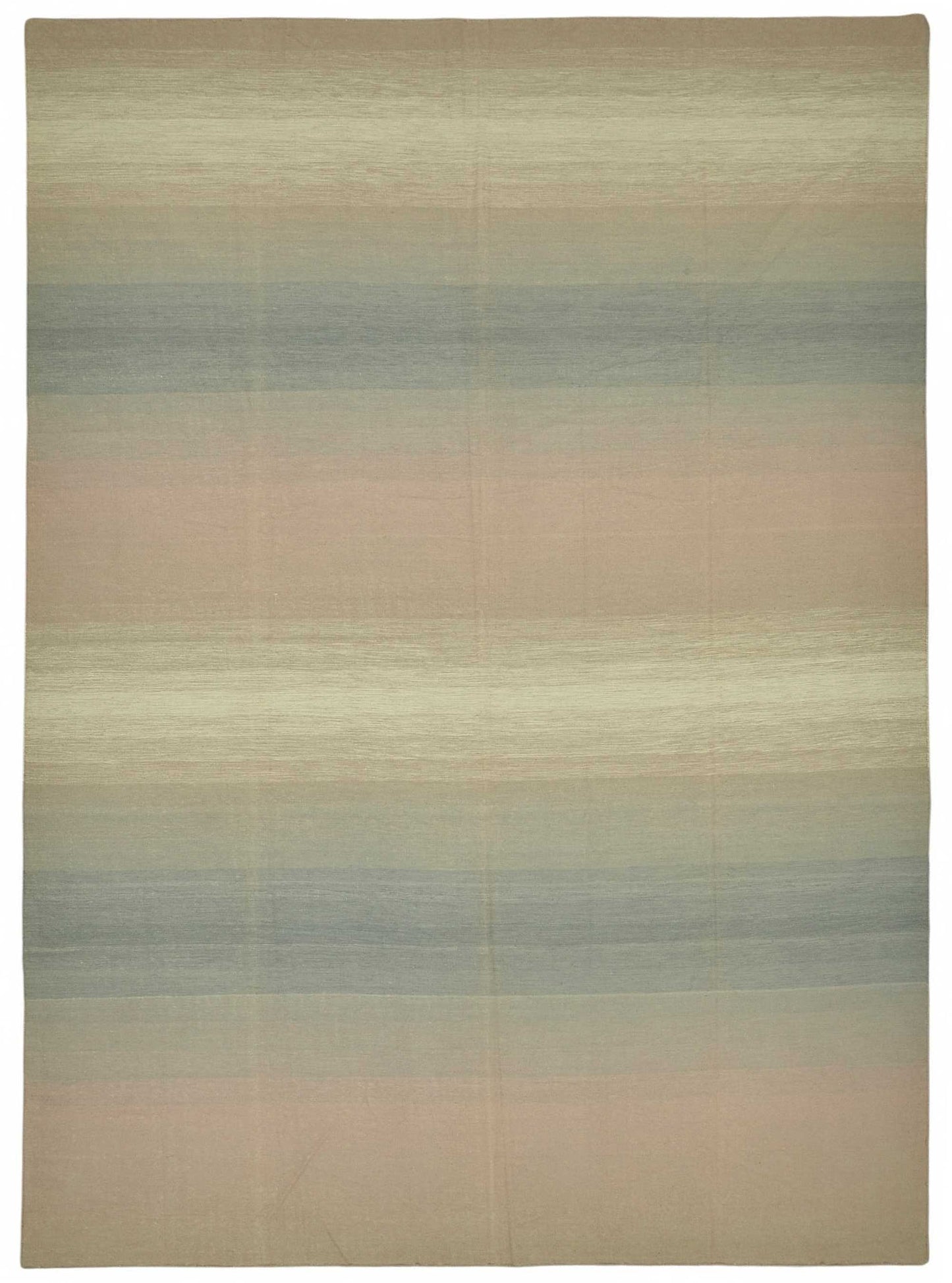 10x14 Contemporary Striped Dhurrie Kilim Rug - 48891