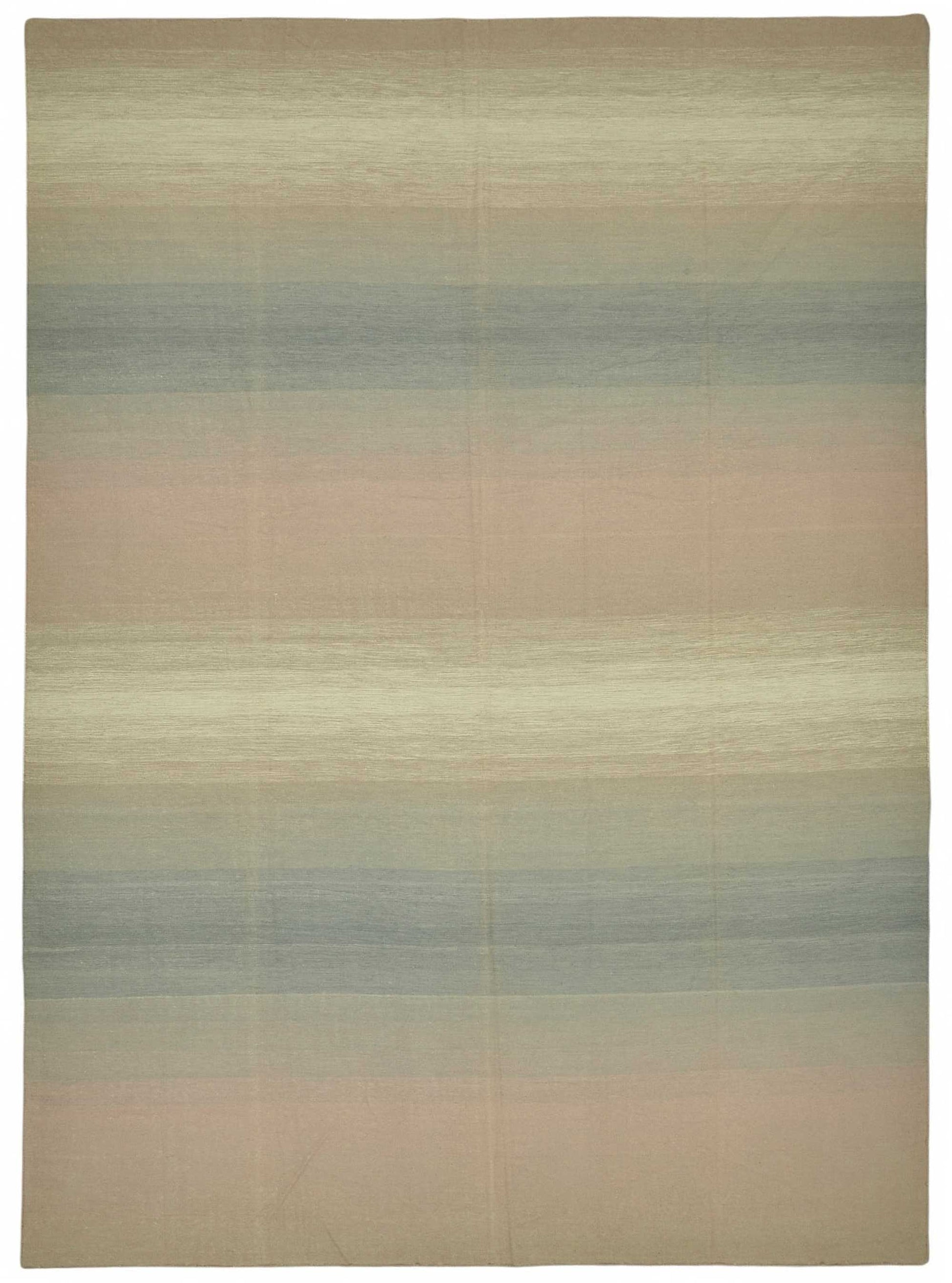 10x14 Contemporary Striped Dhurrie Kilim Rug - 48891