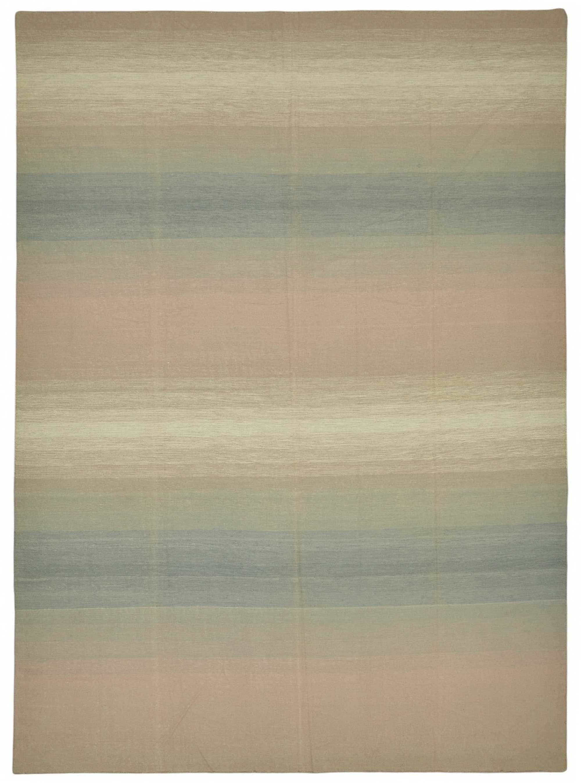 10x14 Contemporary Striped Dhurrie Kilim Rug - 48891