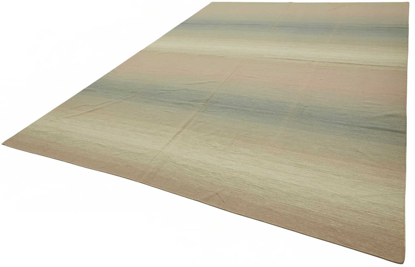10x14 Contemporary Striped Dhurrie Kilim Rug - 48891