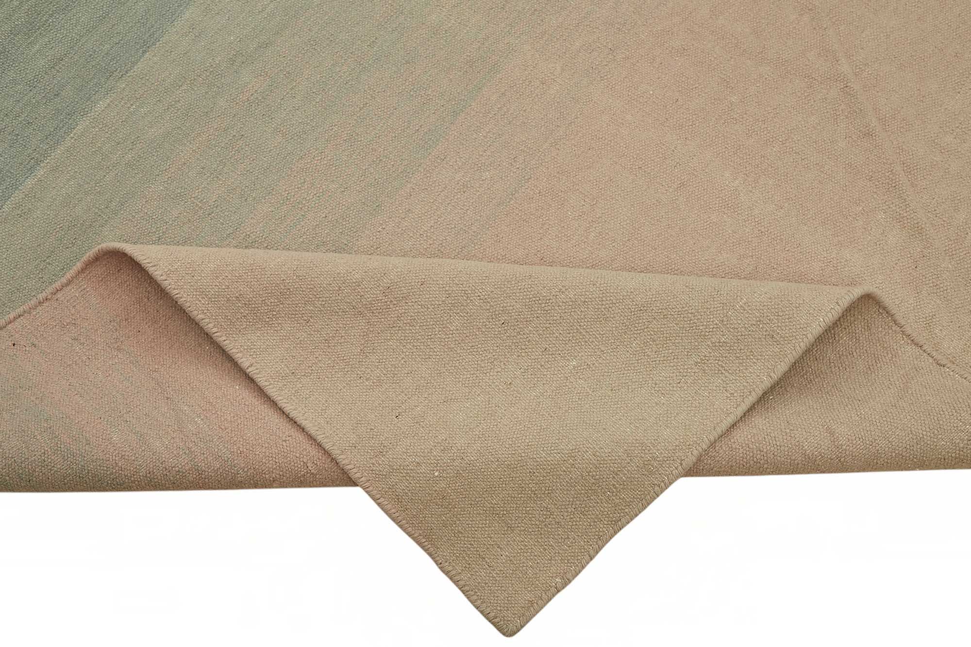 10x14 Contemporary Striped Dhurrie Kilim Rug - 48891