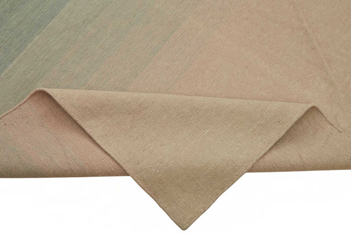 10x14 Contemporary Striped Dhurrie Kilim Rug - 48891