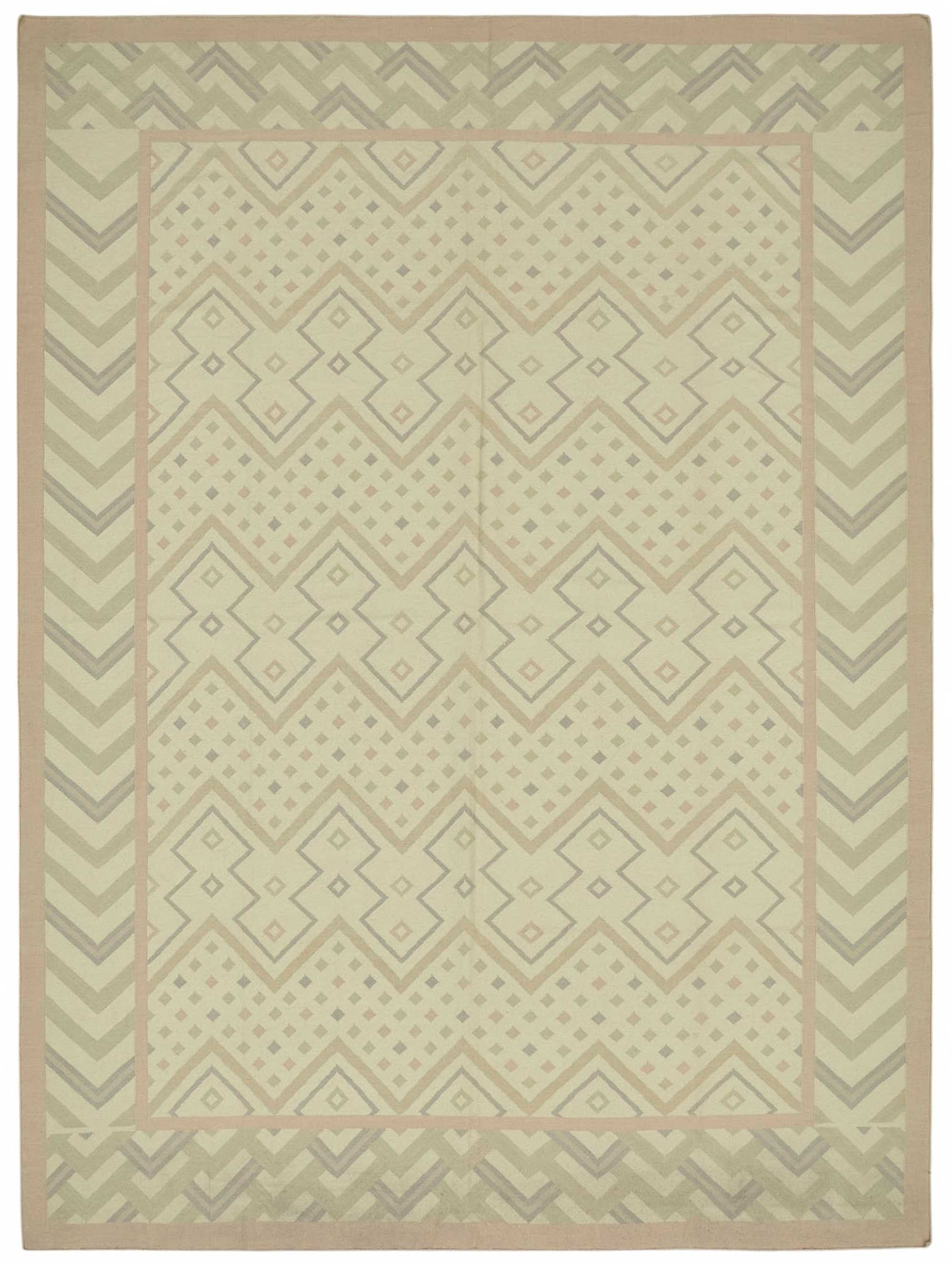 10x13 Geometric Dhurrie Kilim Rug - 48892