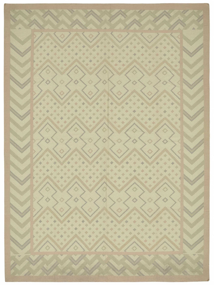 10x13 Geometric Dhurrie Kilim Rug - 48892