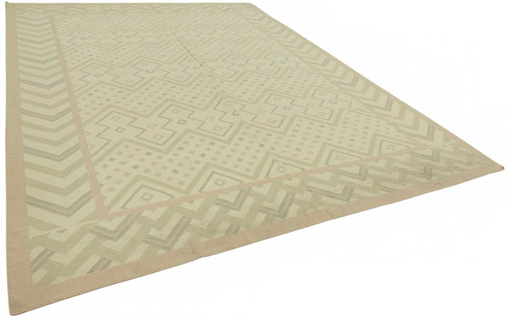 10x13 Geometric Dhurrie Kilim Rug - 48892