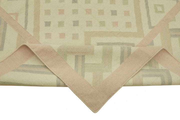 10x13 Geometric Dhurrie Kilim Rug - 48892