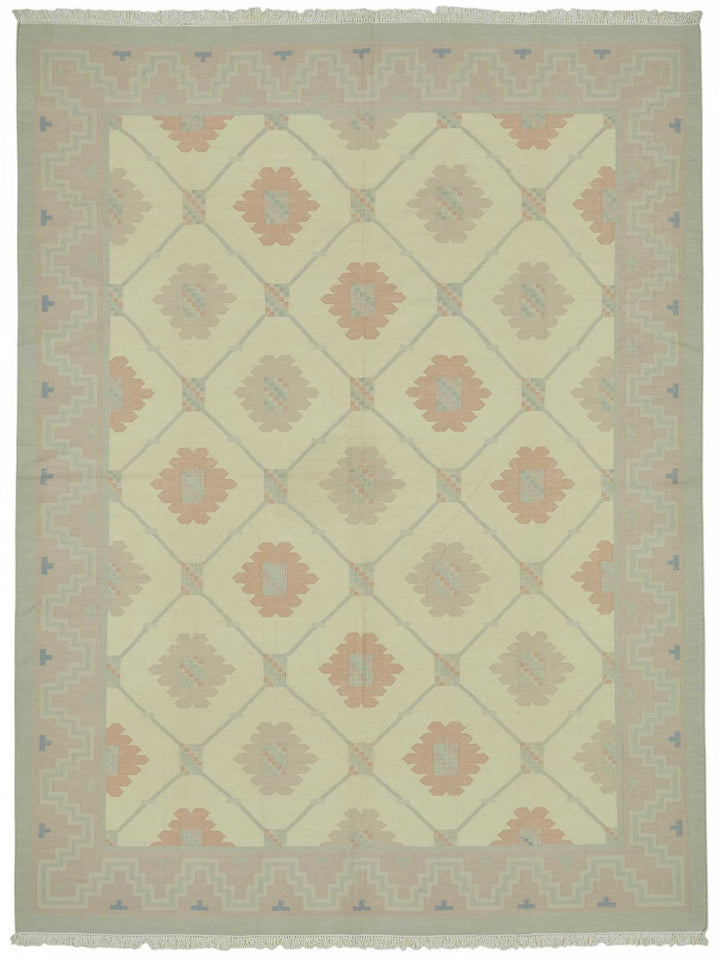 9x12 Geometric Dhurrie Kilim Rug - 48893