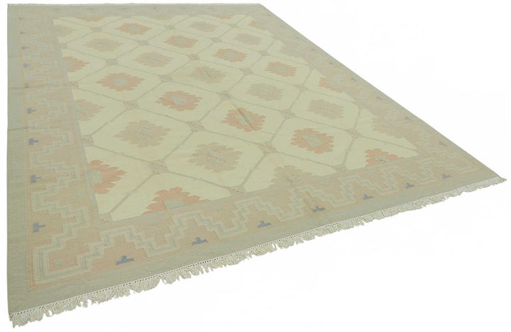 9x12 Geometric Dhurrie Kilim Rug - 48893