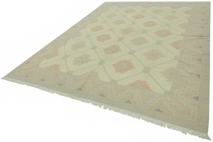 9x12 Geometric Dhurrie Kilim Rug - 48893