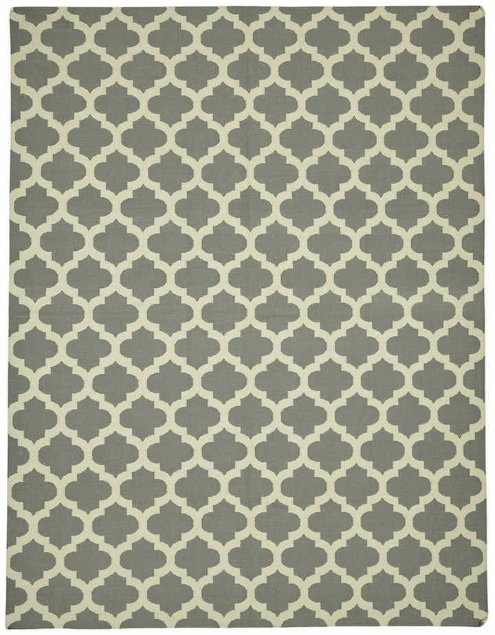 9x12 Geometric Dhurrie Kilim Rug - 48894