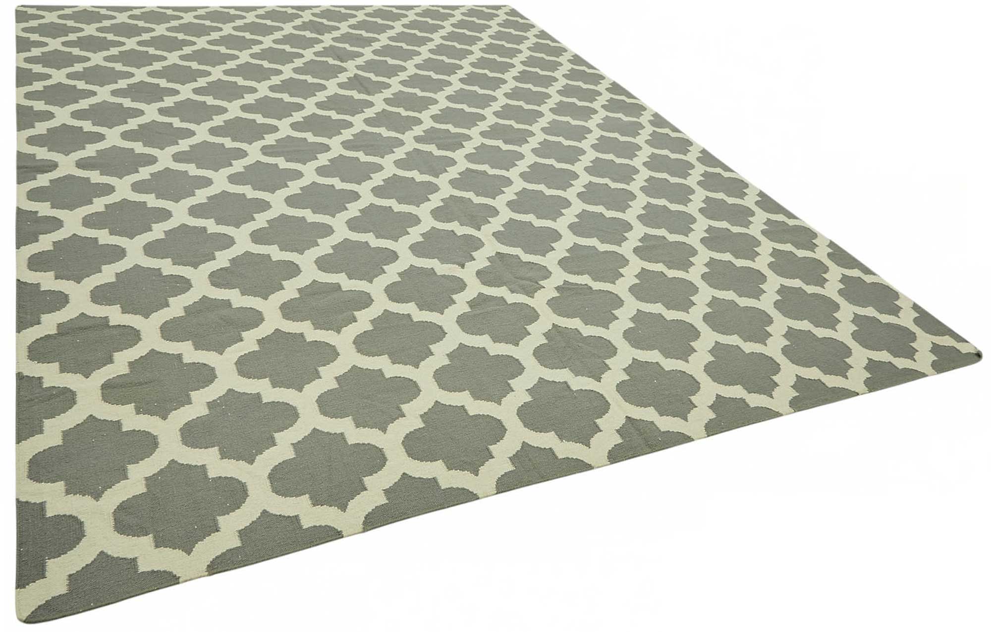 9x12 Geometric Dhurrie Kilim Rug - 48894