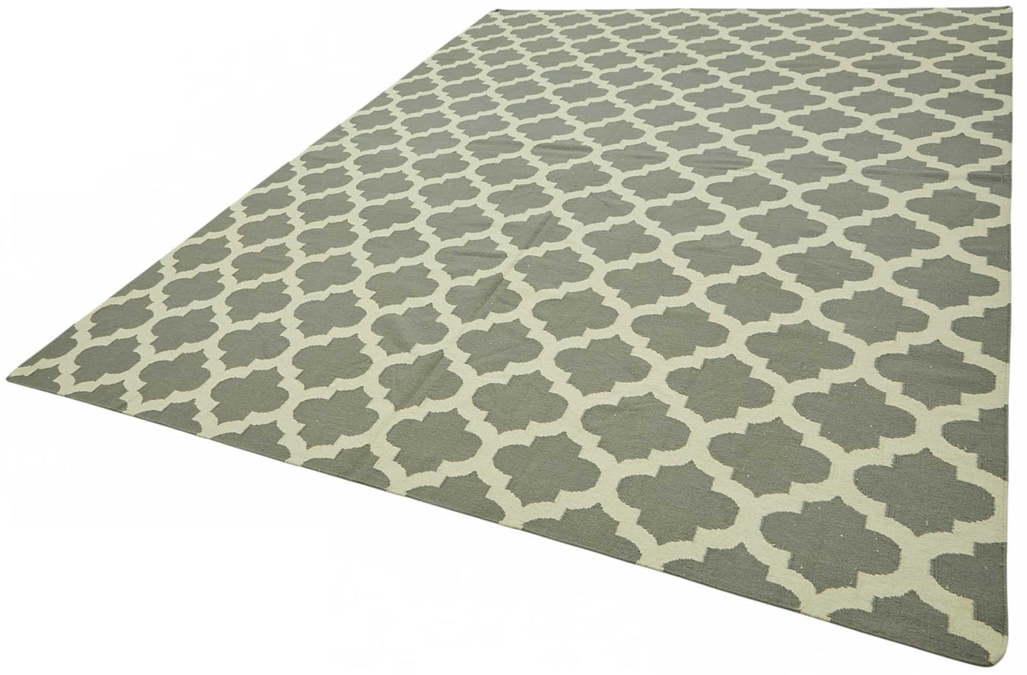 9x12 Geometric Dhurrie Kilim Rug - 48894