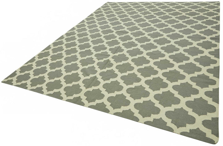 9x12 Geometric Dhurrie Kilim Rug - 48894