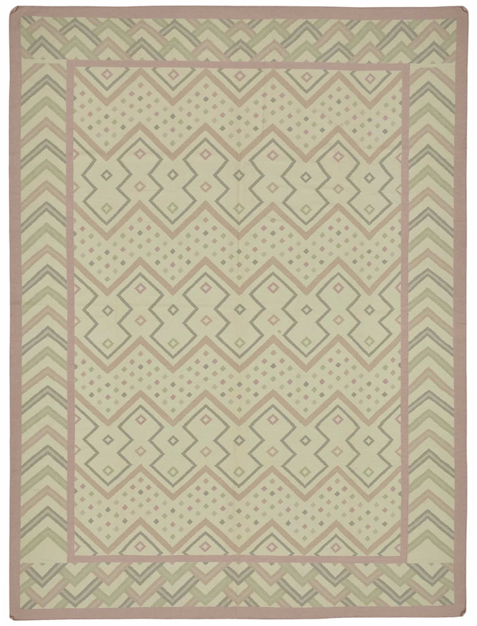 10x13 Geometric Dhurrie Kilim Rug - 48895