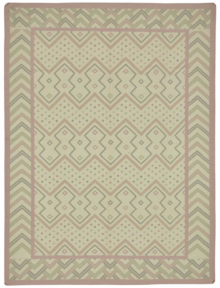 10x13 Geometric Dhurrie Kilim Rug - 48895