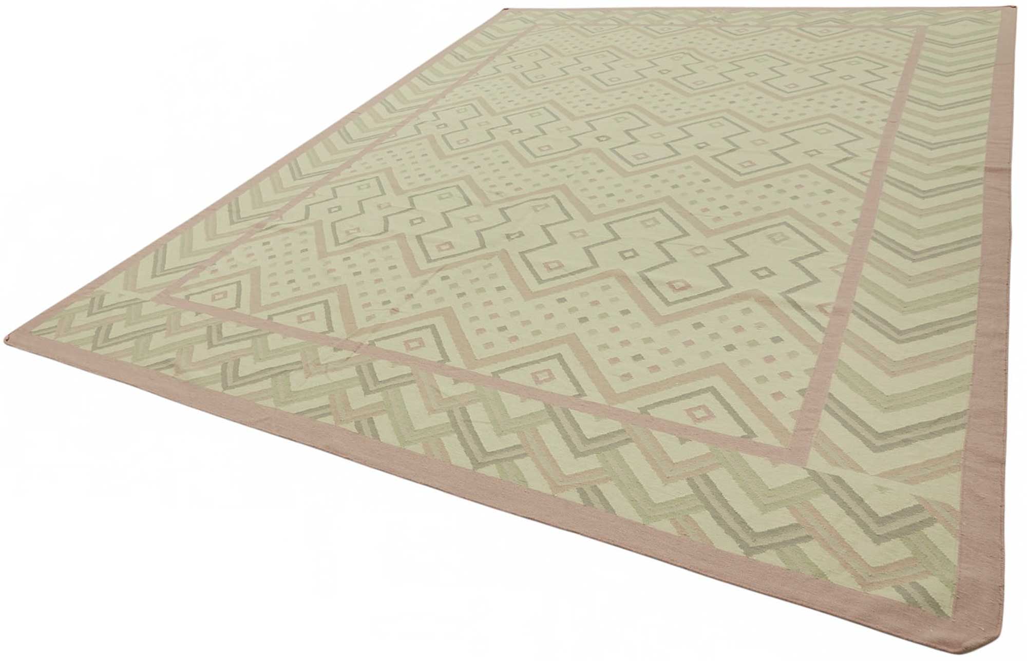 10x13 Geometric Dhurrie Kilim Rug - 48895