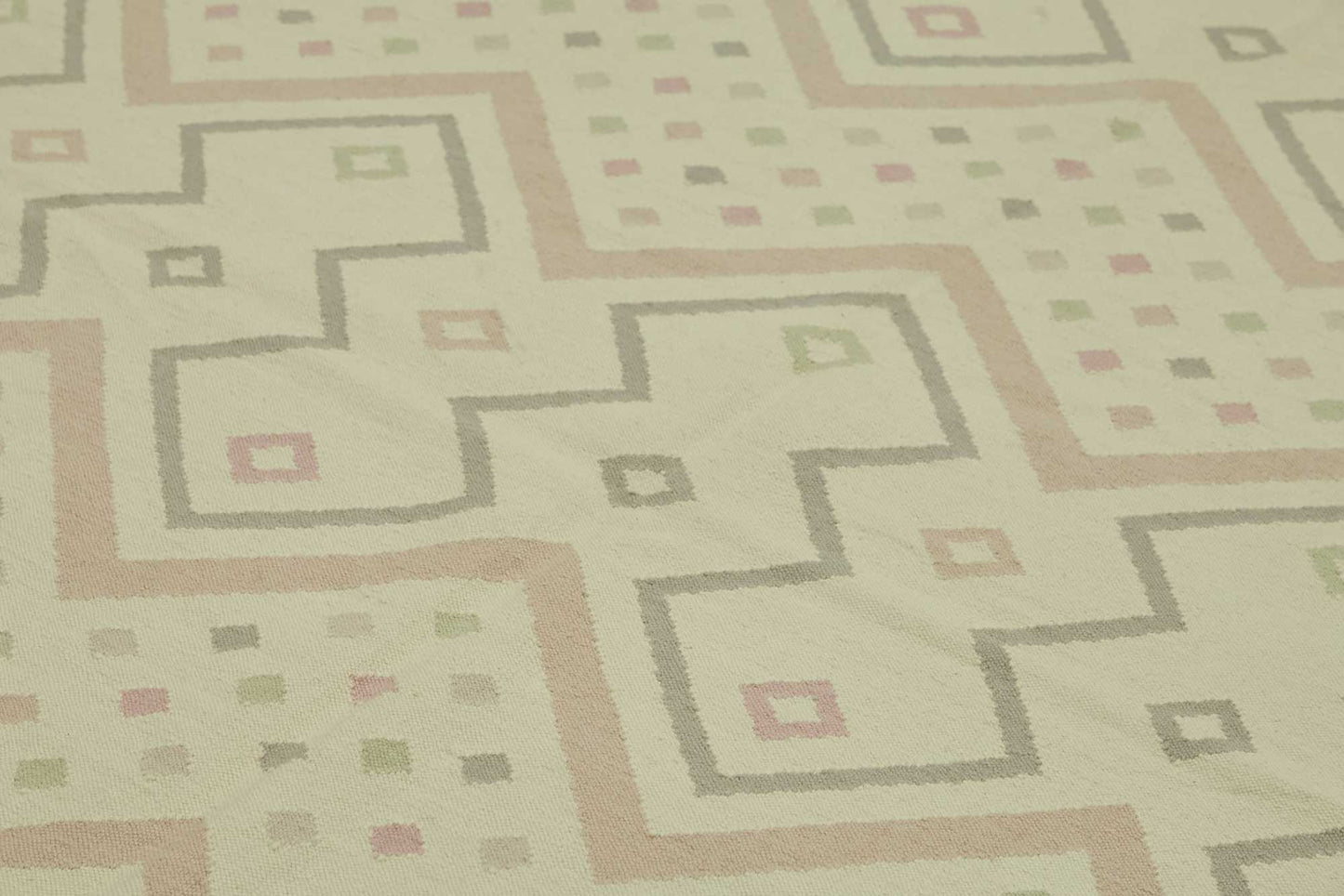 10x13 Geometric Dhurrie Kilim Rug - 48895