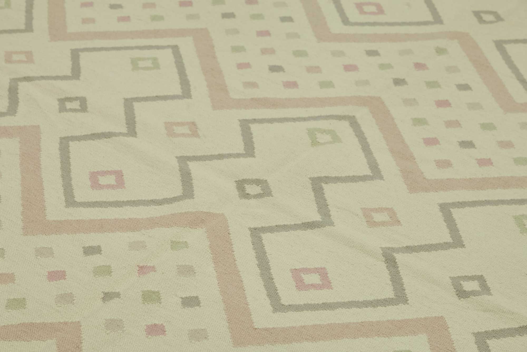 10x13 Geometric Dhurrie Kilim Rug - 48895