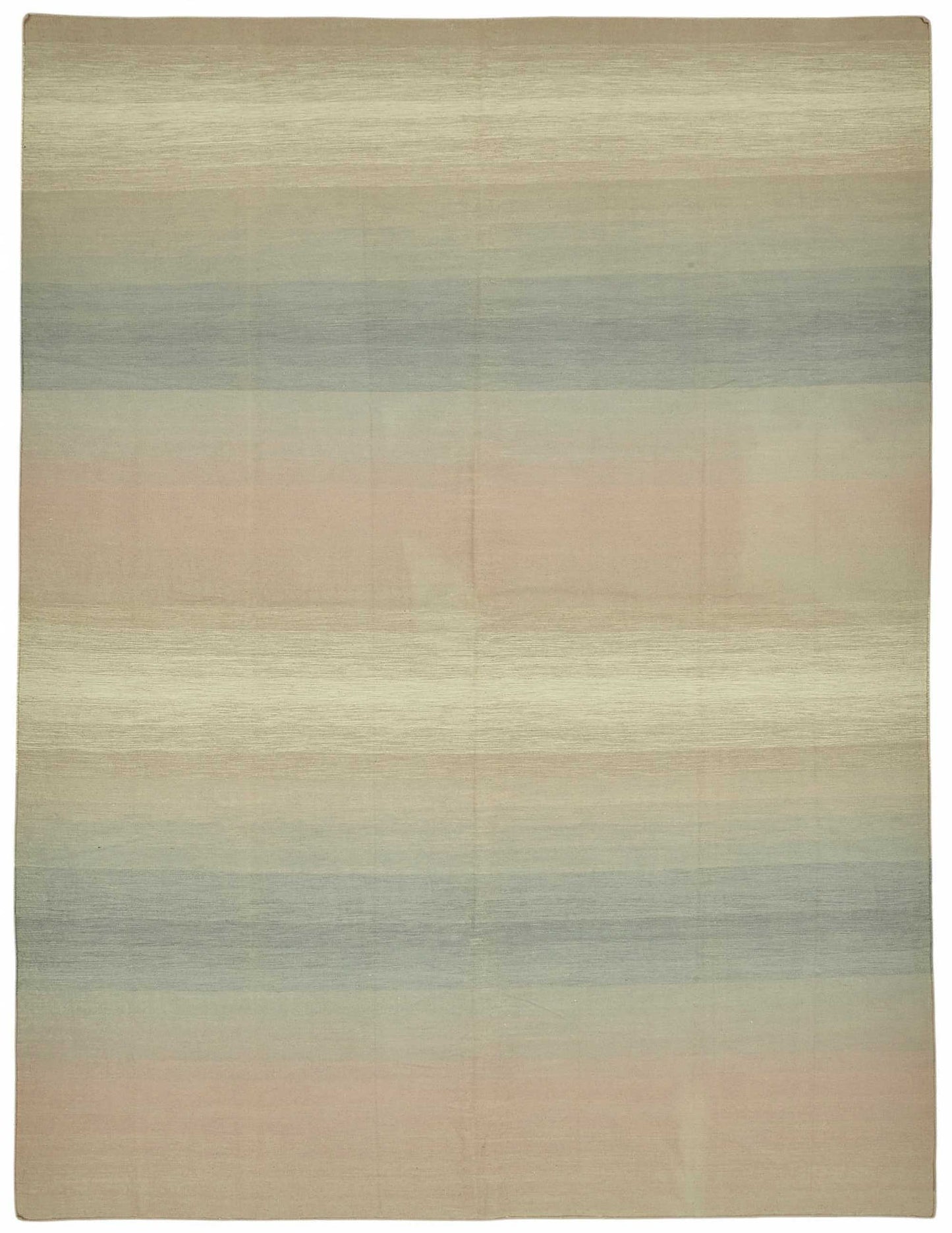 9x12 Modern Striped Dhurrie Kilim Rug - 48896