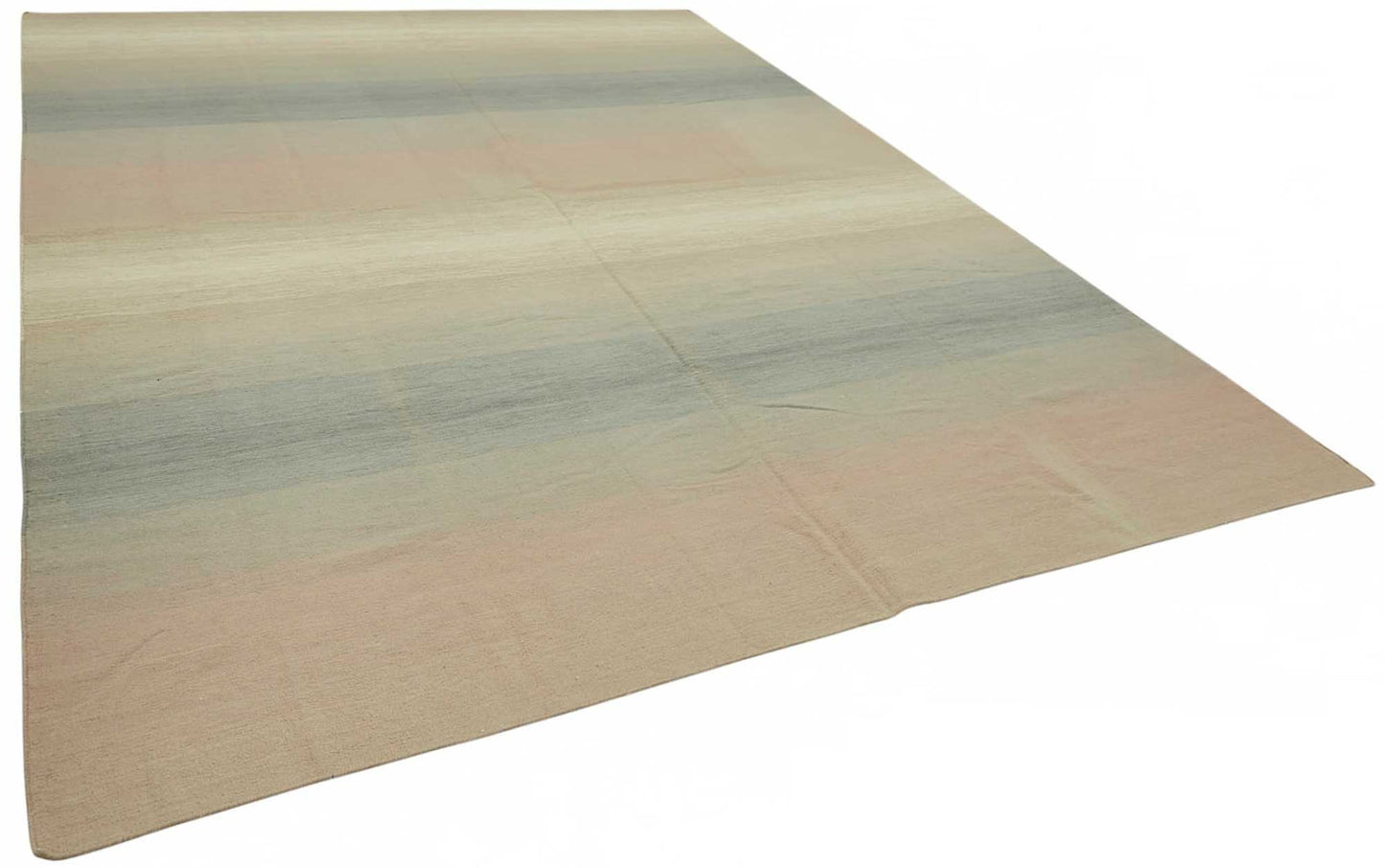 9x12 Modern Striped Dhurrie Kilim Rug - 48896