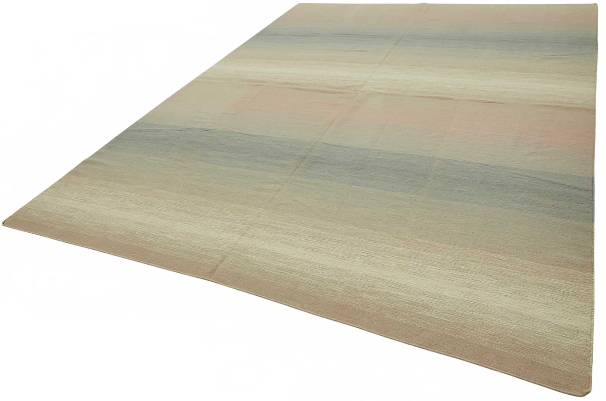 9x12 Modern Striped Dhurrie Kilim Rug - 48896