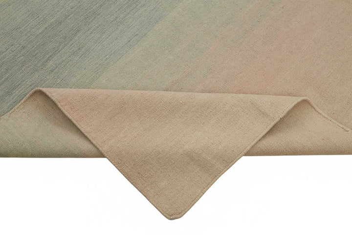 9x12 Modern Striped Dhurrie Kilim Rug - 48896
