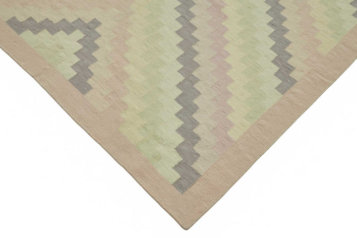 10x14 Geometric Dhurrie Kilim Rug - 48897