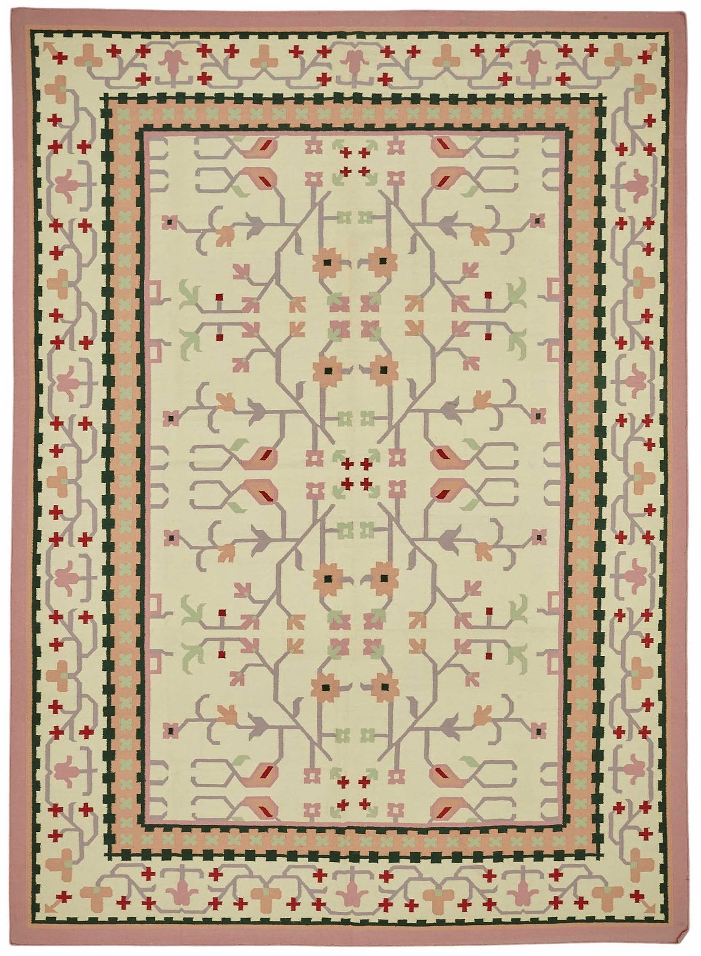 10x14 Geometric Dhurrie Kilim Rug - 48899