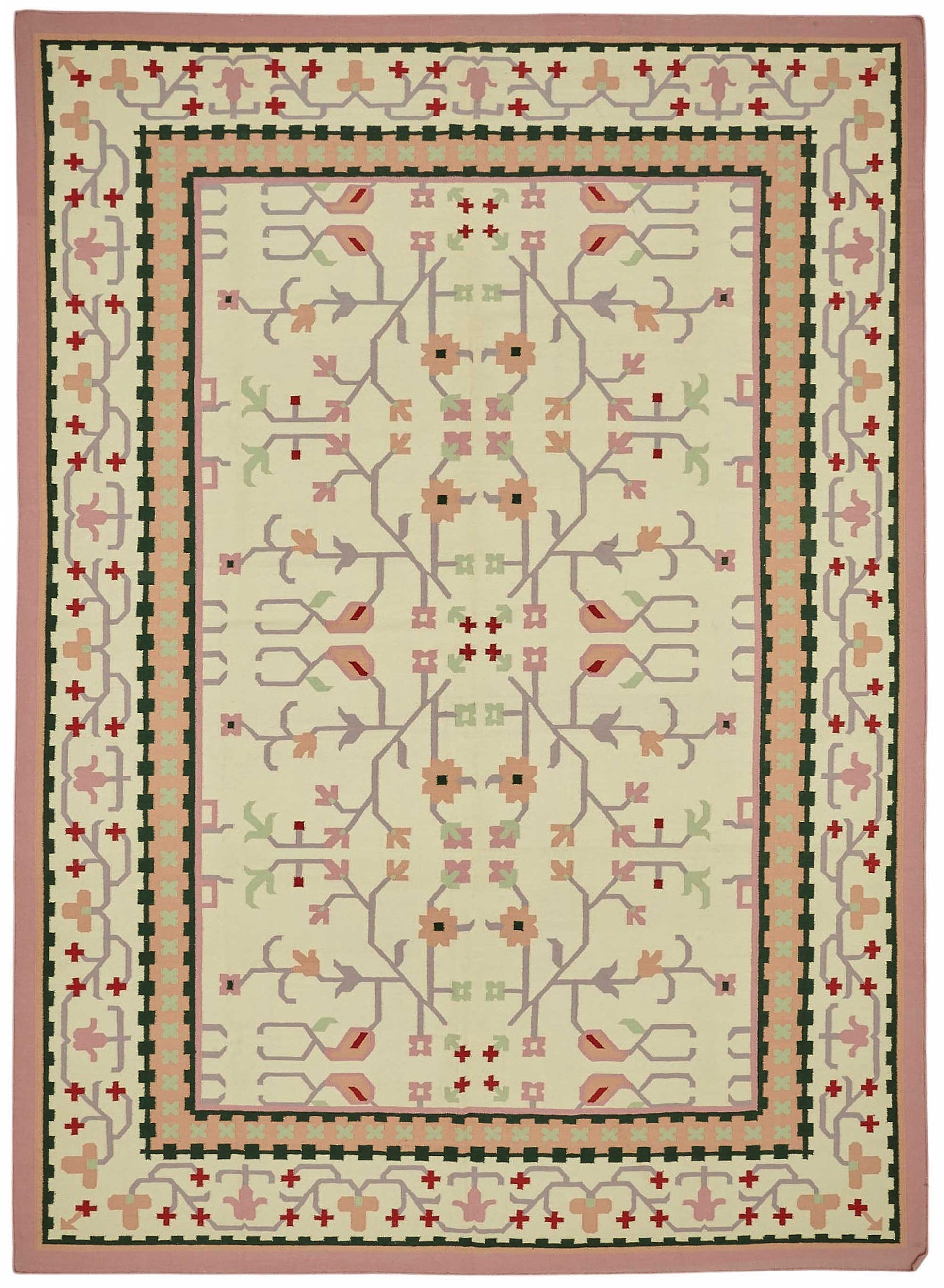 10x14 Geometric Dhurrie Kilim Rug - 48899