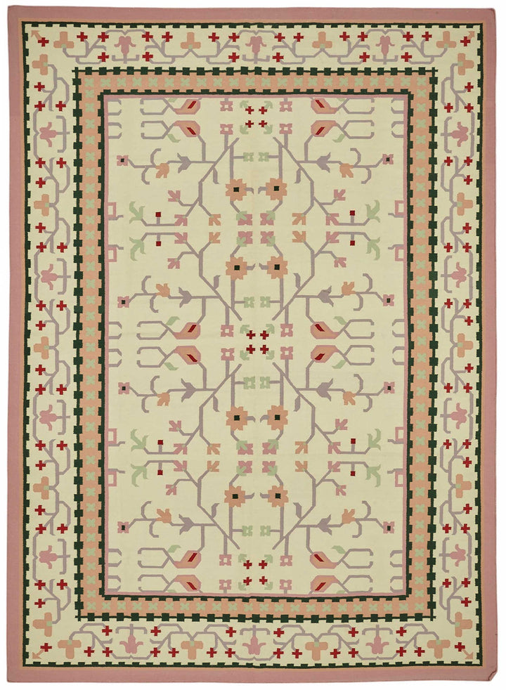 10x14 Geometric Dhurrie Kilim Rug - 48899
