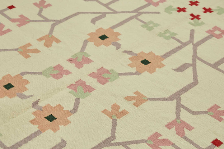 10x14 Geometric Dhurrie Kilim Rug - 48899