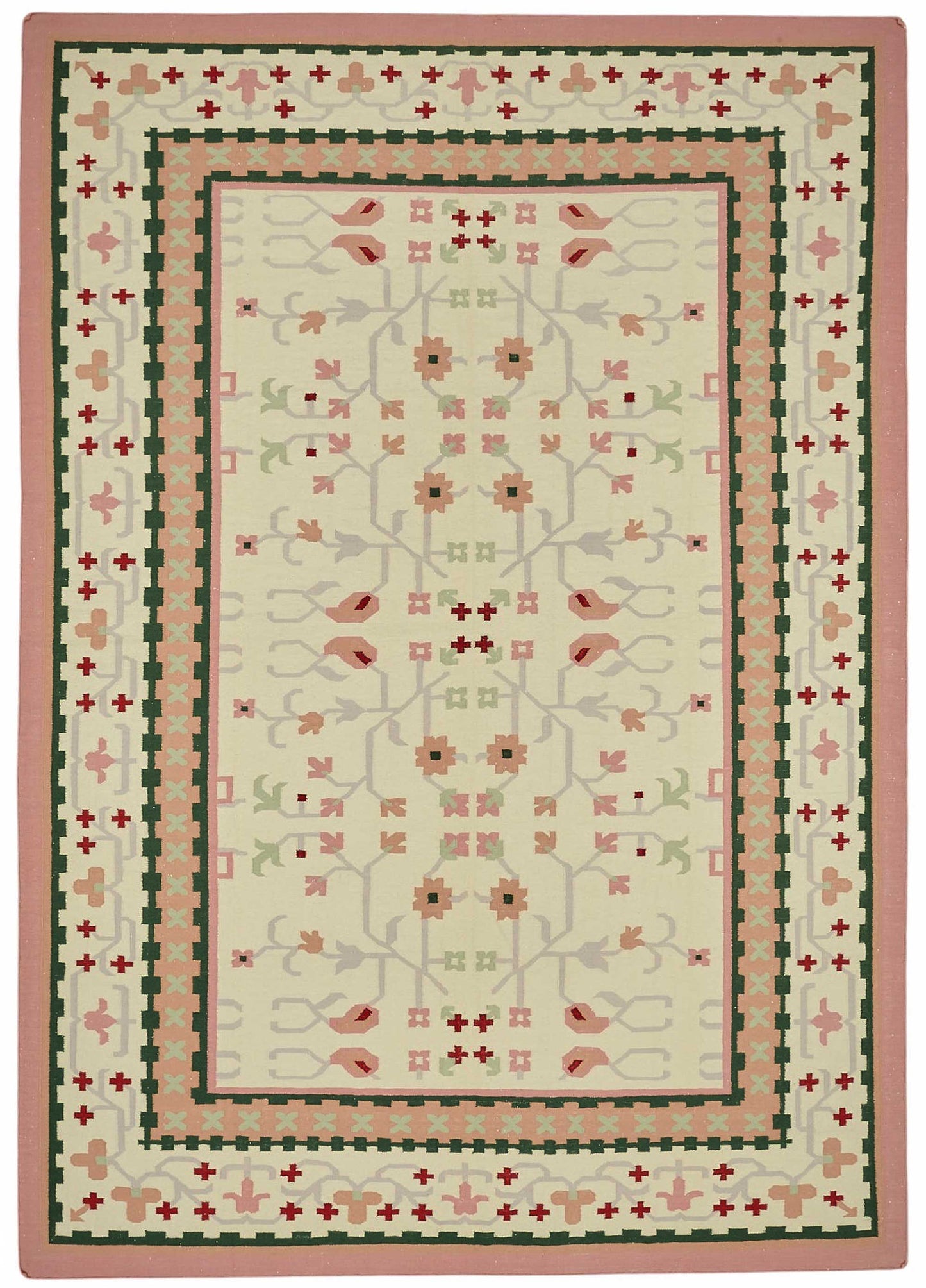 10x14 Tribal Dhurrie Kilim Rug - 48900