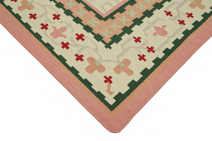 10x14 Tribal Dhurrie Kilim Rug - 48900