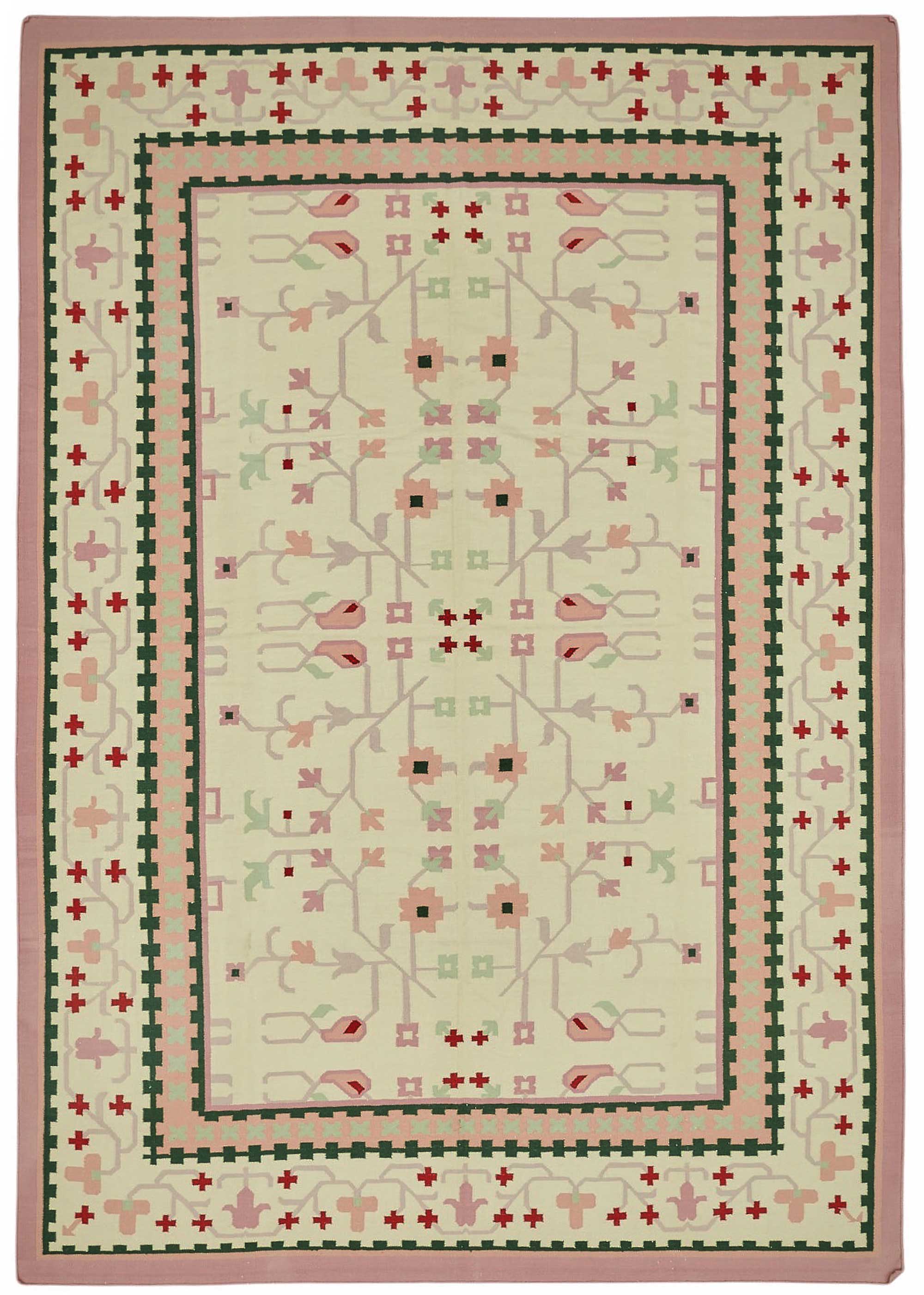 9x14 Tribal Dhurrie Kilim Rug - 48902