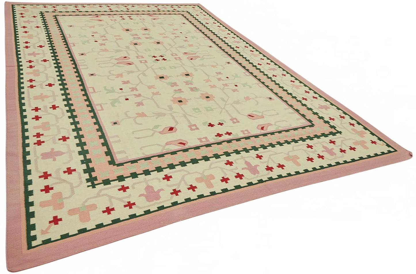 9x14 Tribal Dhurrie Kilim Rug - 48902