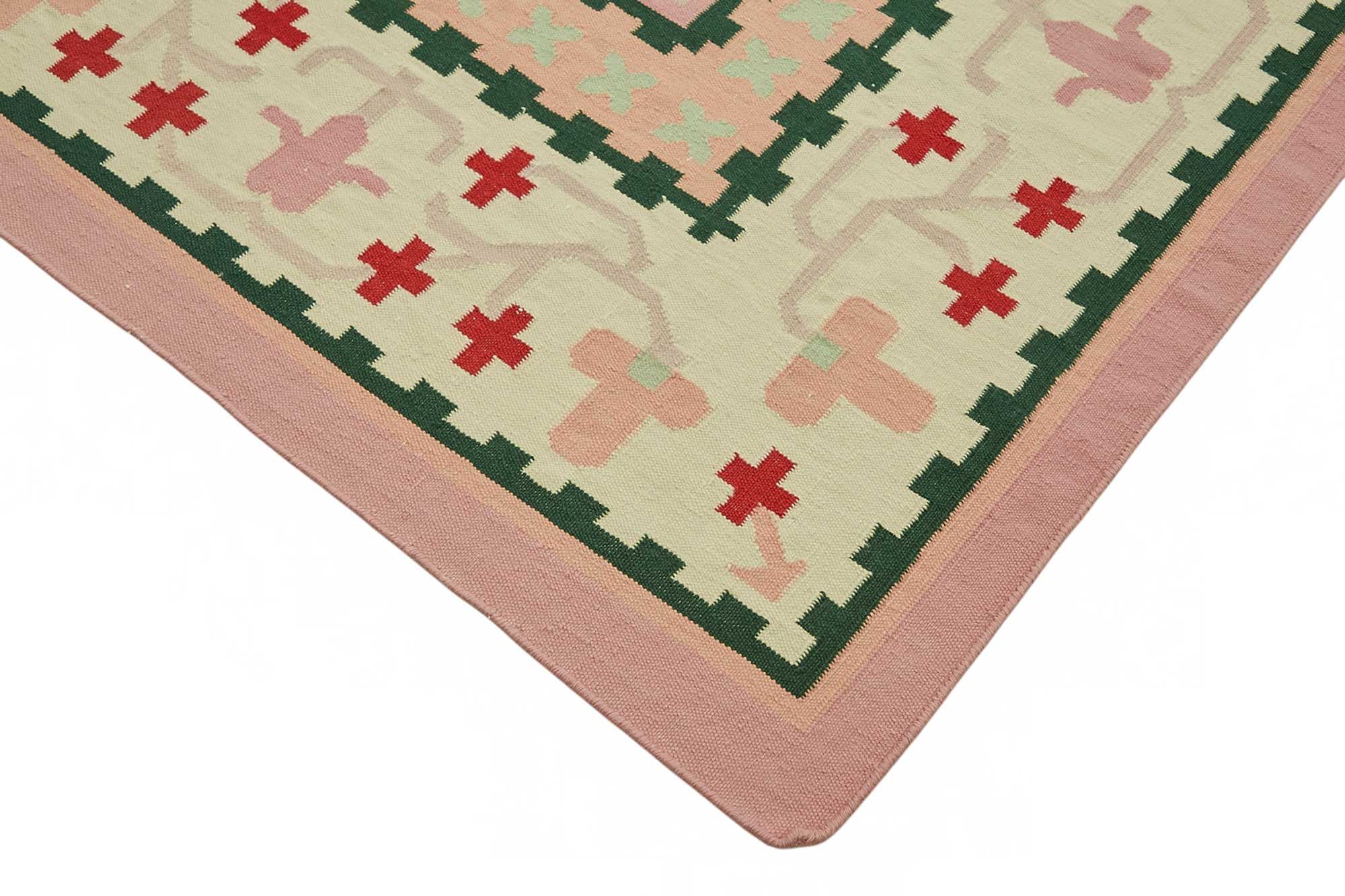 9x14 Tribal Dhurrie Kilim Rug - 48902